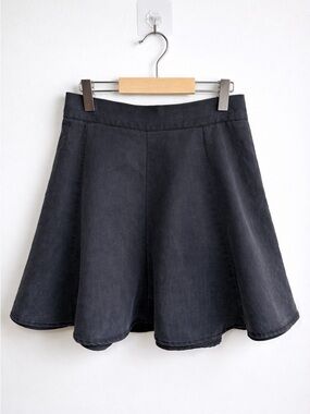 Brandy Melville washed black A-line skirt